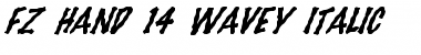 FZ HAND 14 WAVEY ITALIC Font