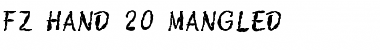 FZ HAND 20 MANGLED Font