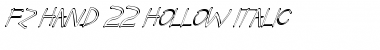 FZ HAND 22 HOLLOW ITALIC Normal Font