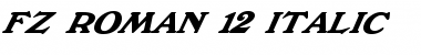 FZ ROMAN 12 ITALIC Font