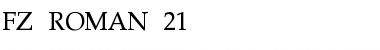 FZ ROMAN 21 Font