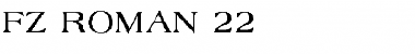FZ ROMAN 22 Medium Font