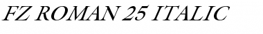 FZ ROMAN 25 ITALIC Font