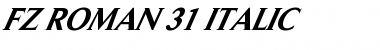 FZ ROMAN 31 ITALIC Font