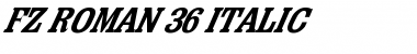 FZ ROMAN 36 ITALIC Font