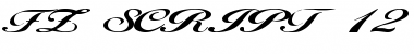 FZ SCRIPT 12 EX Font