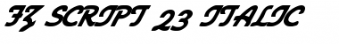 FZ SCRIPT 23 ITALIC Normal Font