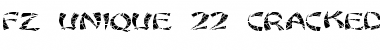 FZ UNIQUE 22 CRACKED EX Font