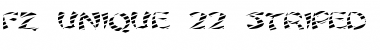 FZ UNIQUE 22 STRIPED EX Font