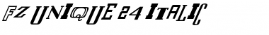 Download FZ UNIQUE 24 ITALIC Font