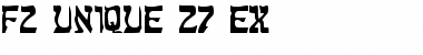 FZ UNIQUE 27 EX Font