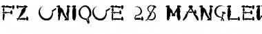 FZ UNIQUE 28 MANGLED Font