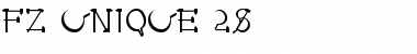 FZ UNIQUE 28 Normal Font