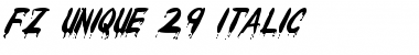 FZ UNIQUE 29 ITALIC Font