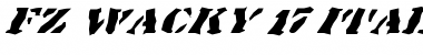 FZ WACKY 17 ITALIC Font