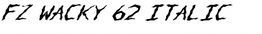 FZ WACKY 62 ITALIC Font