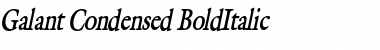 Galant Condensed BoldItalic Font