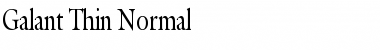 Galant Thin Normal Font