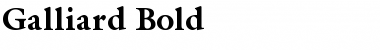 Galliard Bold Font