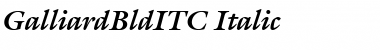 GalliardBldITC Italic Font