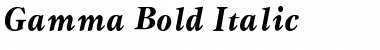 Gamma Bold Italic Font