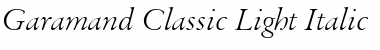 Garamand Classic Light Italic