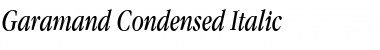 Garamand Condensed Italic Font
