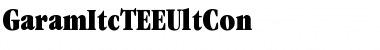 GaramItcTEEUltCon Regular Font