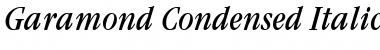 Garamond Condensed Italic