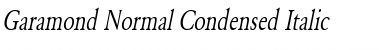 Garamond-Normal Condensed Italic Font