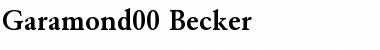 Garamond00 Becker Regular Font