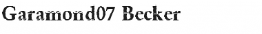 Download Garamond07 Becker Font Download Garamond07 Becker Font