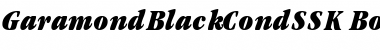 GaramondBlackCondSSK BoldItalic Font