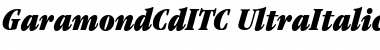 GaramondCdITC Ultra Italic Font