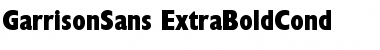 GarrisonSans-ExtraBoldCond Regular Font