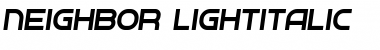 Neighbor Light Italic Font