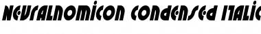 Neuralnomicon Condensed Italic Font