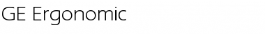 GE Ergonomic Regular Font