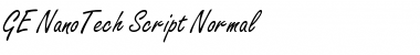 GE NanoTech Script Normal Font