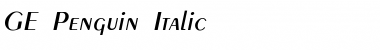 GE Penguin Italic Font