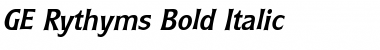GE Rythyms Bold Italic Font