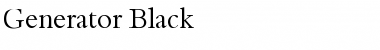 Generator Black Font