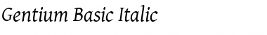 Gentium Basic Italic Font