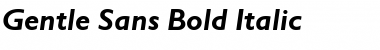 Gentle Sans Bold Italic Font