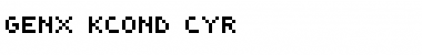 Genx KCond Cyr Regular Font