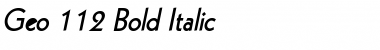 Geo 112 Bold Italic