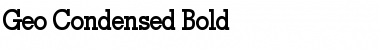 Geo Condensed Bold