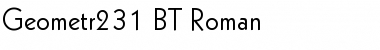 Geometr231 BT Roman Font