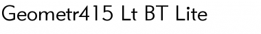 Geometr415 Lt BT Font