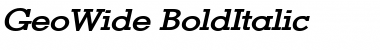 GeoWide BoldItalic